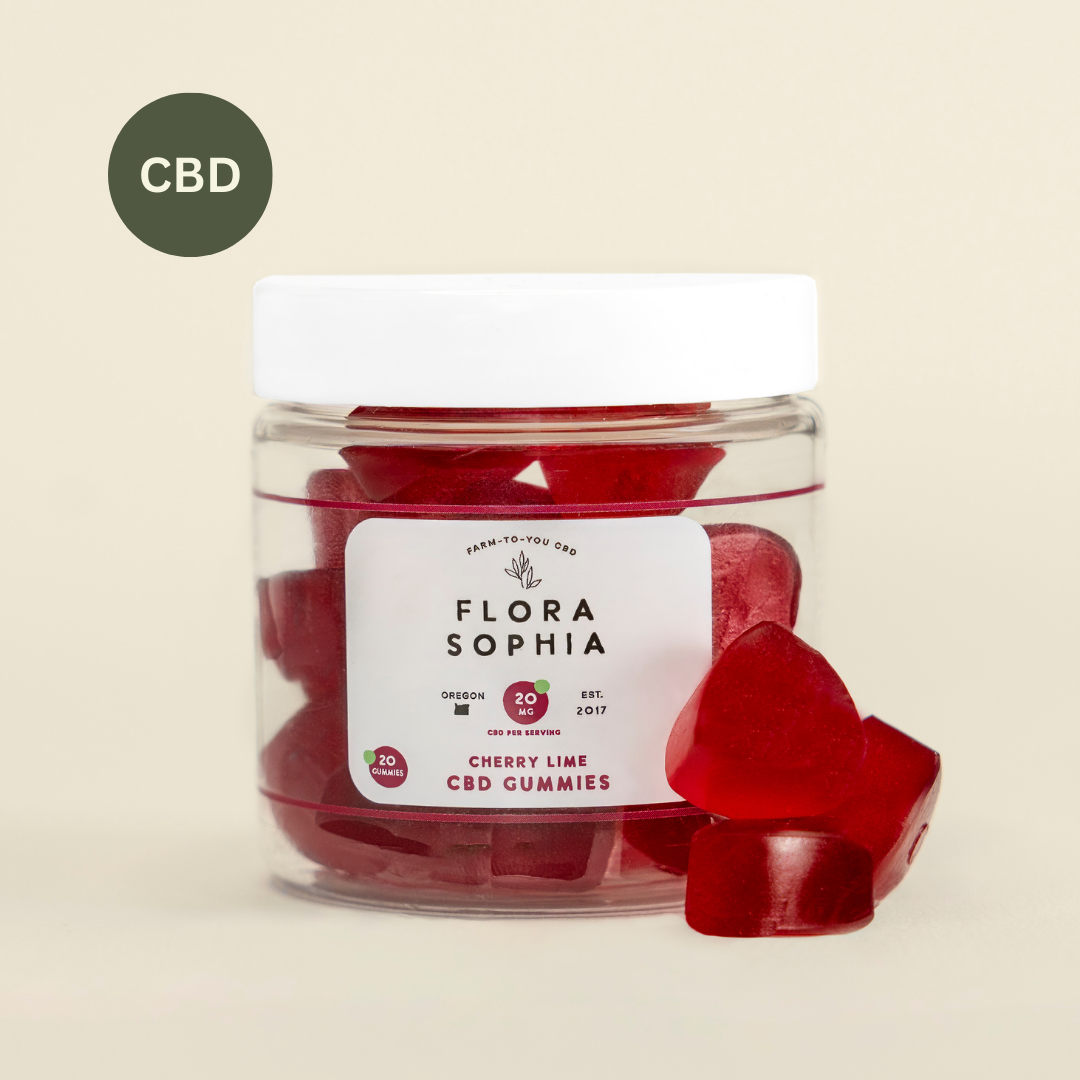 20 CT Full Spectrum 20mg CBD Gummies: Cherry Lime