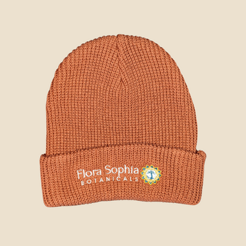 Flora Sophia Embroidered Hemp Beanie