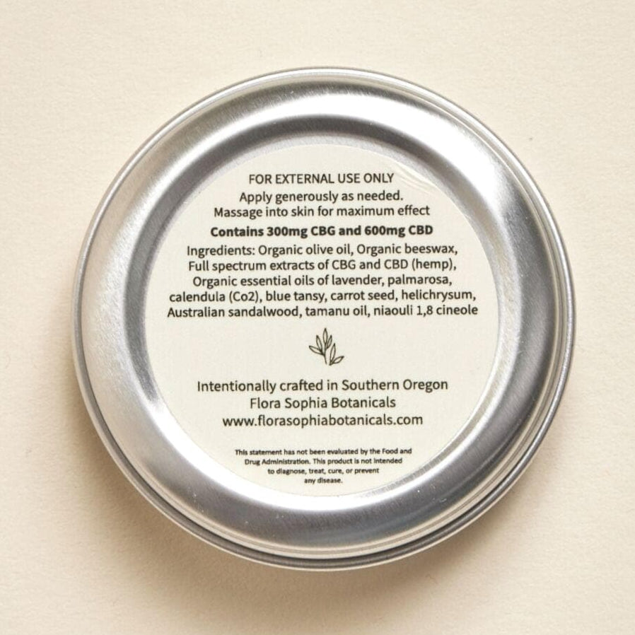 Full Spectrum CBD + CBG Soothe & Calm Salve – Flora Sophia Botanicals